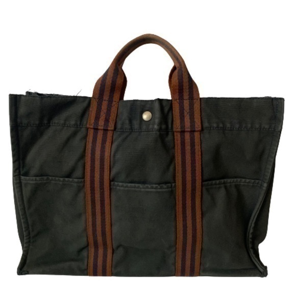 HERMES Canvas Tote Bag - Picture 1 of 15